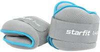 Комплект утяжелителей Starfit WT-501 (1кг, синий/серый) - 