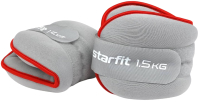 Комплект утяжелителей Starfit WT-501 (1.5кг, красный/серый) - 
