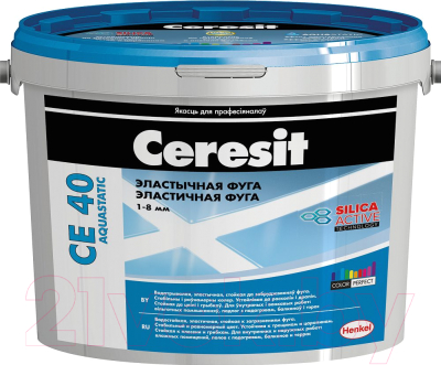 Фуга Ceresit CE 40 Aquastatic (25кг, серый)