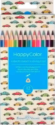 Набор цветных карандашей Bruno Visconti Happycolor / 30-0066 (12цв)