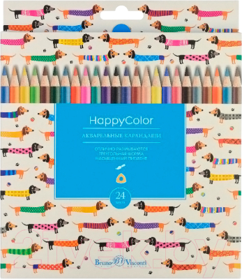 Набор цветных карандашей Bruno Visconti Happycolor / 30-0068 (24цв)