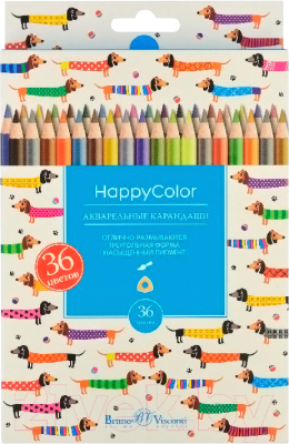 Набор цветных карандашей Bruno Visconti Happycolor / 30-0069 (36цв)