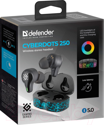 Беспроводные наушники Defender CyberDots 250 / 63250 (черный)