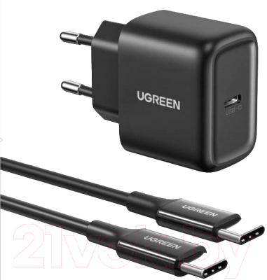 Зарядное устройство сетевое Ugreen CD250 / 50581 (2м, черный)