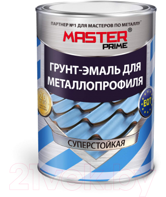 Грунт-эмаль Master Prime Для металлопрофиля RAL6002 (900г, зеленый лист)