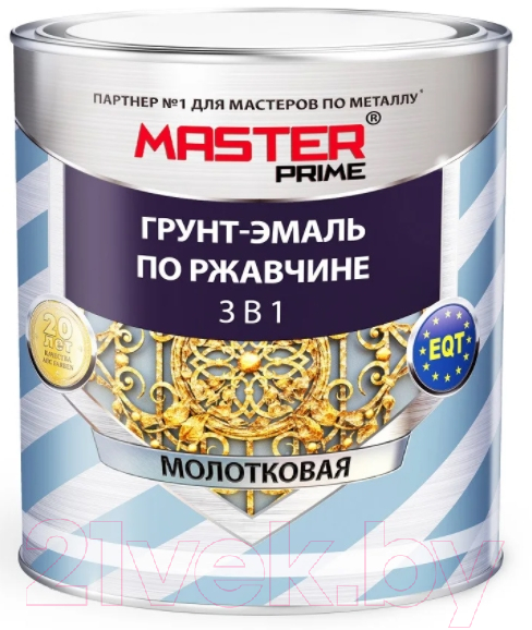 Грунт-эмаль Master Prime Молотковая 3 в 1 (2л, шоколадный)