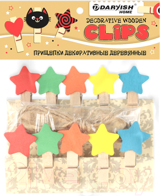 Изображение товара Набор прищепок декоративных Darvish Звездочка / DV-H-1080