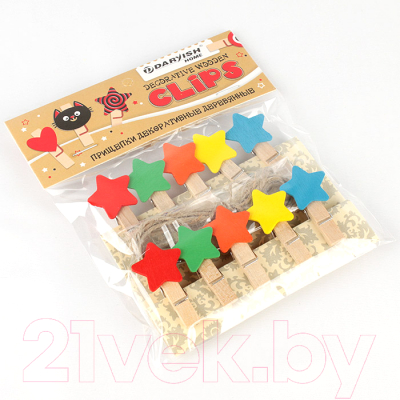 Изображение товара Набор прищепок декоративных Darvish Звездочка / DV-H-1080