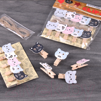 Изображение товара Набор прищепок декоративных Darvish Котик / DV-H-1081