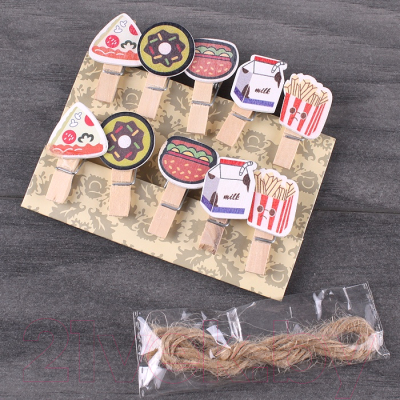 Изображение товара Набор прищепок декоративных Darvish Фастфуд / DV-H-1077