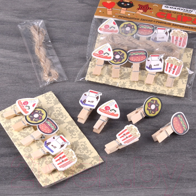 Изображение товара Набор прищепок декоративных Darvish Фастфуд / DV-H-1077