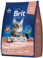 Сухой корм для кошек Brit Premium Cat Sterilized Salmon&Chicken / 5049356 (400г) - 