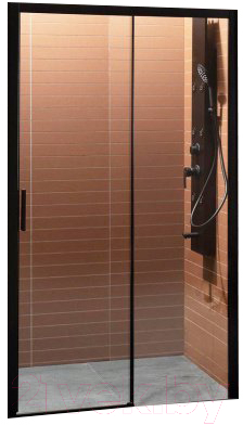 Душевая дверь Aquanet Pleasure 150 / AE60-N-150H200U-BT (черный матовый/прозрачное стекло)
