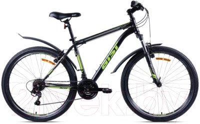 Велосипед AIST Quest 26 2022 (18, черный/зеленый)
