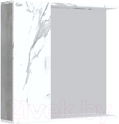 Шкаф с зеркалом для ванной Onika Марбл 75.00 (207524)