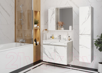 Шкаф с зеркалом для ванной Onika Марбл 75.00 (207524)