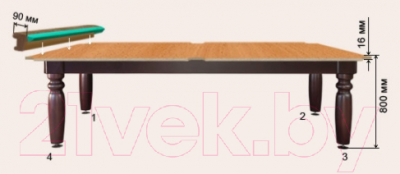 Изображение товара Бильярдный стол РуптуР Юниор / 250.00.06