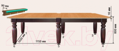 Изображение товара Бильярдный стол РуптуР Юниор / 250.00.09