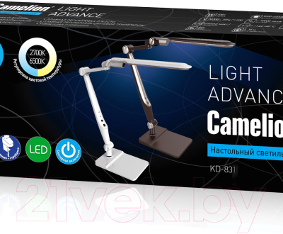 Изображение товара Настольная лампа Camelion KD-831 C01 / 14016 (белый)