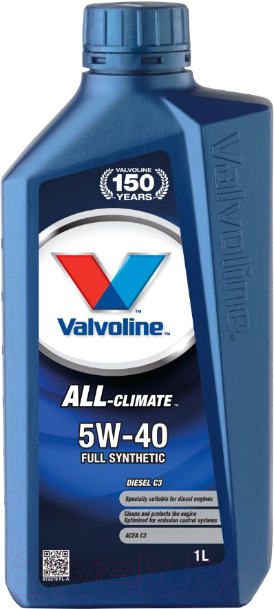 Моторное масло Valvoline All Climate C3 5W40 / 872278 (1л) — фото 1
