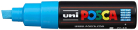 Маркер художественный UNI Mitsubishi Pencil Posca 8мм / PC-8K L.BLUE (голубой)