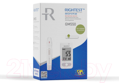 Глюкометр Bionime Rightest GM 550 (+10 тест-полосок GS550)