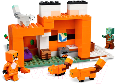 Конструктор Lego Minecraft Лисья хижина 21178