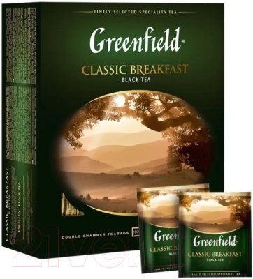 Чай пакетированный GREENFIELD Сlassic Breakfast / Nd-00014700 (100пак)