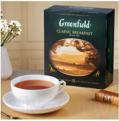 Чай пакетированный GREENFIELD Сlassic Breakfast / Nd-00014700 (100пак)