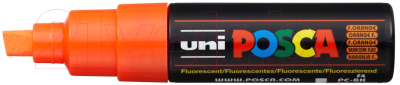 Маркер художественный UNI Mitsubishi Pencil Posca 8мм / PC-8K F.ORANGE (флуоресцентный оранжевый)