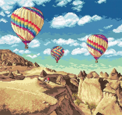 Набор для вышивания Letistitch Воздушные шары над Гранд-коньоном / LETI961