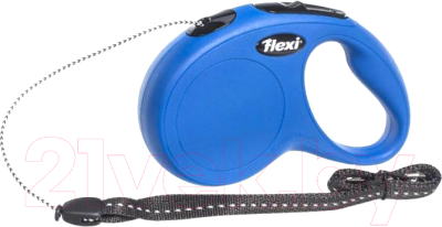 Поводок-рулетка Flexi New Classic Трос 5м / 22610 (M, синий)