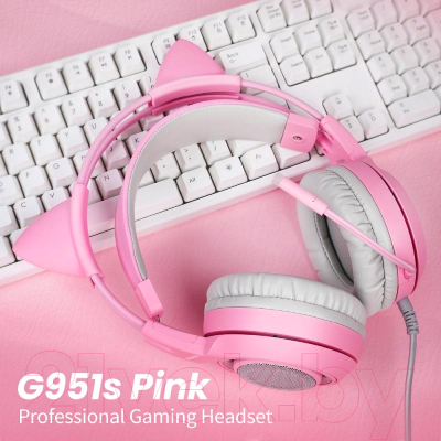 Наушники-гарнитура Somic G951S (розовый)