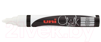 Маркер меловой UNI Mitsubishi Pencil Chalk / PWE-5M White (1.8-2.5мм, белый)