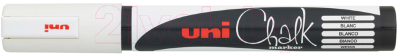 Маркер меловой UNI Mitsubishi Pencil Chalk / PWE-5M White (1.8-2.5мм, белый)