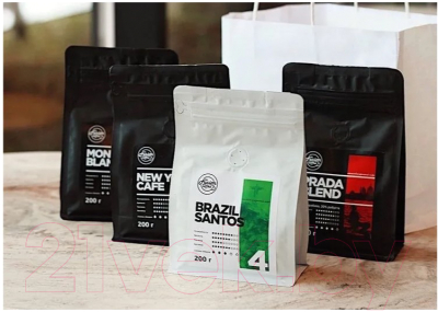 Кофе в зернах Fusion Coffee Бразилия Сантос (200г)