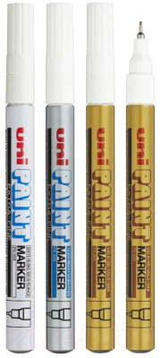 Изображение товара Маркер перманентный UNI Mitsubishi Pencil Paint 0.8мм / PX-203 SILVER (серебристый)