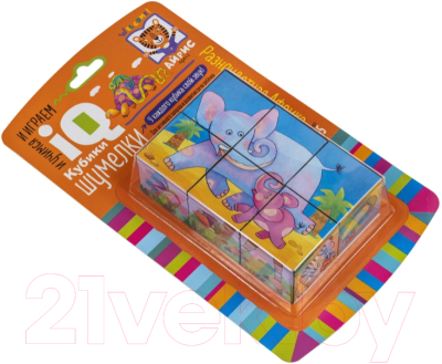 Развивающая игра Айрис-пресс Умные кубики. Шумелки. Разноцветная Африка / 9785811275823