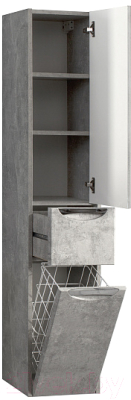 Шкаф-пенал для ванной Belux Неман ПН 30-01K (164, бетон светлый)