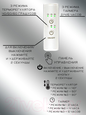 Полотенцесушитель электрический GRANULA Трапеция 50x80 5 перекладин D32 с полкой (терморегулятор с таймером)