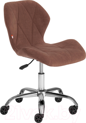 Кресло офисное Tetchair Selfi флок (коричневый)