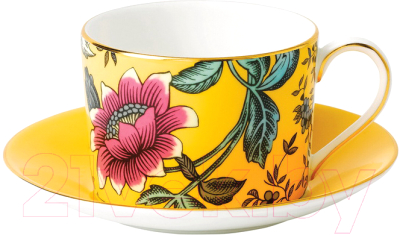 Чашка с блюдцем Wedgwood Wonderlust Yellow Tonquin / 40031706