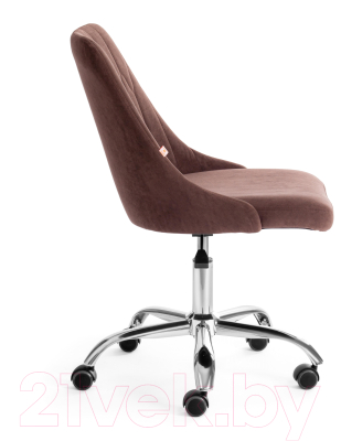 Кресло офисное Tetchair Swan флок (коричневый)