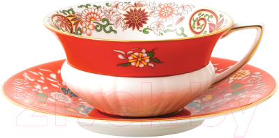 Чашка с блюдцем Wedgwood Wonderlust Crimson Orient / 40024021