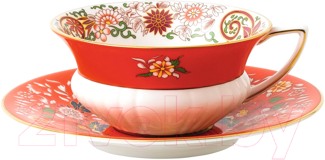 Чашка с блюдцем Wedgwood Wonderlust Crimson Orient / 40024021