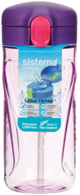 Бутылка для воды Sistema 620 (520мл, фиолетовый)