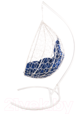 Кресло подвесное BiGarden Tropica White (синяя подушка)