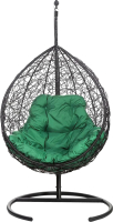 Кресло подвесное BiGarden Tropica Black (зеленая подушка) - 