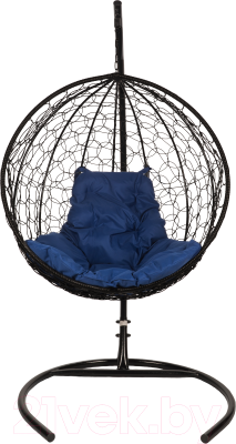 Кресло подвесное BiGarden Kokos Black (синяя подушка)