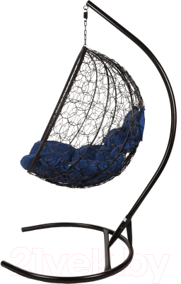 Кресло подвесное BiGarden Kokos Black (синяя подушка)